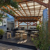 patio at Banh Mi Up in Portland