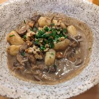 Mushroom gnocci at Br00m44 in Zagreb