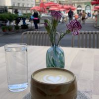Cappuccino with almond milk  at Br00m44 in Zagreb