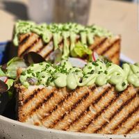 Katsu tofu "sandwich" at Br00m44 in Zagreb