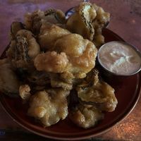 Frickles w vegan Caesar dressingg  at Wild Goose Tavern in Costa Mesa