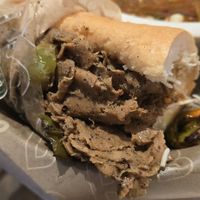 Sweet pepper VEGAN beef sandwich vegan cheese at Buona in Chicago