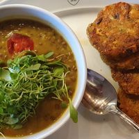 Lentil curry with pumpkin rösti at s'Wirtshaus am See in Friedrichshafen