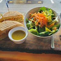 Chickpea melt at Rooted: Eat More Plants in Medford