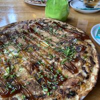 Vegetable pancake with side salad  at 't Pannekoekschip in Groningen