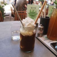 Vegan ice coffee at KLYO - Alte Münze in Graz