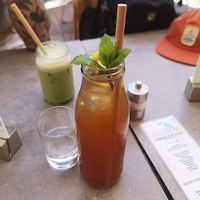 Apricot ice tea at KLYO - Alte Münze in Graz