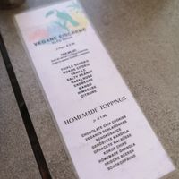 Ice cream menue at KLYO - Alte Münze in Graz