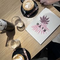 Verlangeter coffee with veganes schlagsahne and a cappuchino   at KLYO - Alte Münze in Graz