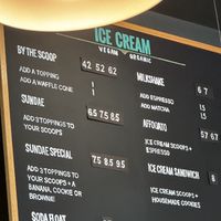 Ice cream menu 4/23  at Karma Cream in Gainesville