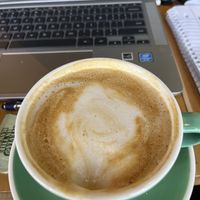 Almond milk cappuccino   at Karma Cream in Gainesville