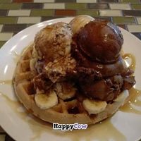 waffle sundae at Sage Organic Vegan Cafe and KindKreme in Pasadena