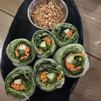 Salad rolls with peanut sauce.   at Annie's Thai in Jackson
