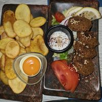 Good potatoes and falafel at Restaurante Damasco in Cordoba