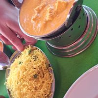Tofu korma and vegetable rice at The Curry House in Benidorm