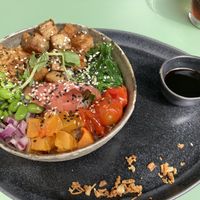 The vegan bowl  at Maria Food Hub in Lisbon