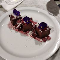 Vegan chocolate dessert at 1847 in Manchester