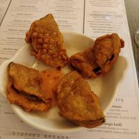 Aubergine pakoras at Garam Masala in St Pauls Bay