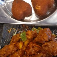 Vegetable cutlet ❤️ Gobi Manchurian (cauliflower) at Madras Palace in Gaithersburg