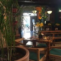 view towards the front door, with the bar in front at Tata Mezcaleria in Morelia