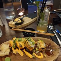 Cauliflower tempura sushi at Strikið in Akureyri