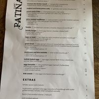 Breakfast menu December 2022  at Cafe Patina in Wahroonga