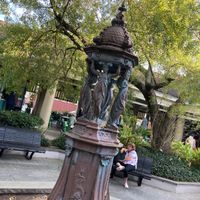 Little park inside Market area at The French Market in New Orleans