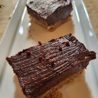 Avocado cacao raw vegan sugar free desert at Demetra in Chalkis