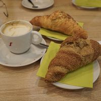 Brioche  Cioccolatto and fico e mandoria integrale 😍  at Biolino in La Spezia
