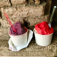 Vegan gelato after a long morning hike up the mountain at Cattarissimo in Kotor