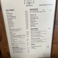 Drinks menu   at Riptide   in Poole