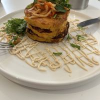 Kimchi pancakes   at Little Fern in Barcelona