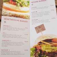 veggie menu at Sissi und Franz in Frankfurt