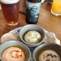 Trilogie de houmous at Le Bel Ami in Etretat