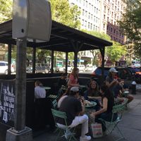 Outdoor seating. at Irving Farm New York in New York City