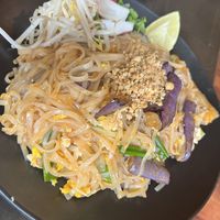 Eggplant Pad Thai - ordered Vegan but came out with egg.   at September in Bangkok in New Haven