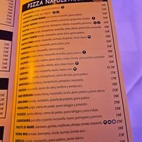 Menu at Da Giovanni in Tossa De Mar