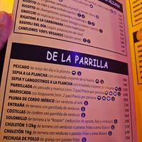 Menu at Da Giovanni in Tossa De Mar