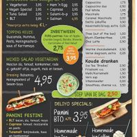 Menu - vegan apple crumble, sandwich and oatmilk option at DeliYo - Wiebengacomplex in Groningen