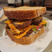 Vegan veggie grilled chesse at Square One Coffee Roasters in Lancaster