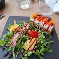 Cheesecake vegan légumes (entrée) at Amélia Canta in Saint-emilion