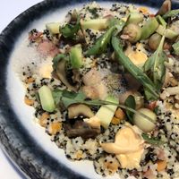 Quinoa salad with avocado and cucumber   at Esan in Rhodes