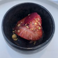 Strawberry and beetroot aperitive   at Esan in Rhodes