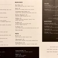 esān menu with the vegan menu in the top-right section.  at Esan in Rhodes