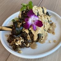 Stuffed poblanos  at Owamni by The Sioux Chef in Minneapolis