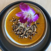 Labrador tea custard  at Owamni by The Sioux Chef in Minneapolis