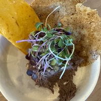 Bean dip  at Owamni by The Sioux Chef in Minneapolis