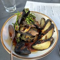 Sweet potato with chili oil  at Owamni by The Sioux Chef in Minneapolis