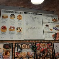 The menu at Cinnaholic in Victoria