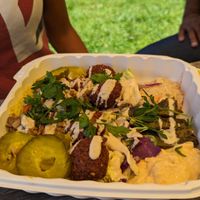 Vegan mix plate at Middle Eastern Flavors in Shelburne Falls